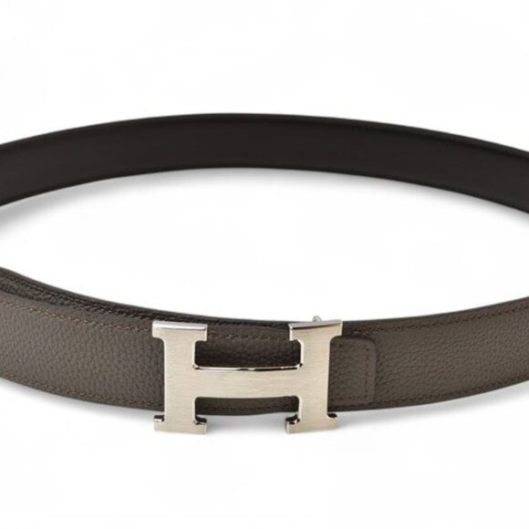 Hermes Belt Reversible Constance Size 95 H Buckle Box Calf Togo Black